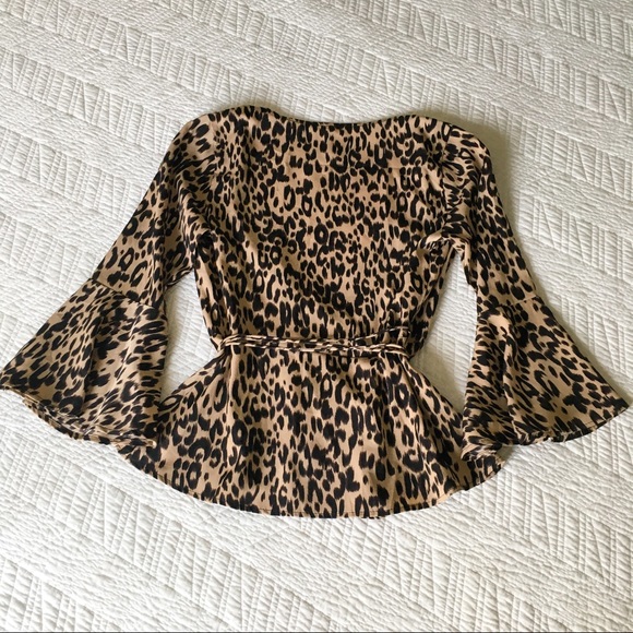 Tyche Leopard Print Wrap Top - Picture 5 of 7